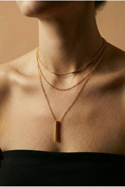 Liviena قلادة ذهبية من الفولاذ ترينيتي