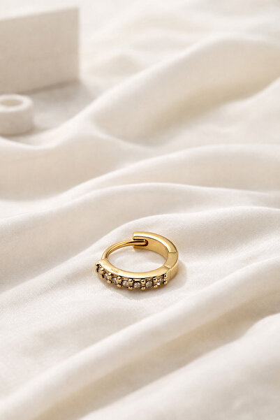 FA LORA TAKI 6MM Kararmayan Zirkon Taşlı Halka Piercing – Tragus, Helix, Conc...