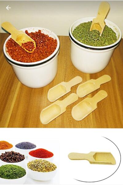 Kitchen Pembelia 6 Lı Bambu Kürek Baharat Kaşığı