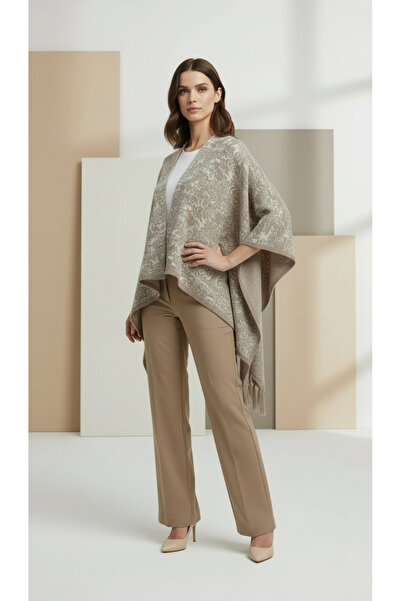 larocci Şal de umăr cu ciucuri țesut pentru femei