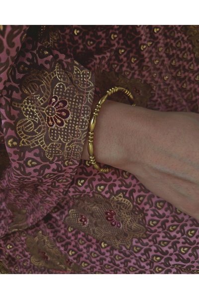 Hasır Accessory Altın 14k Gold Çelik Kelepçe Burma Bileklik