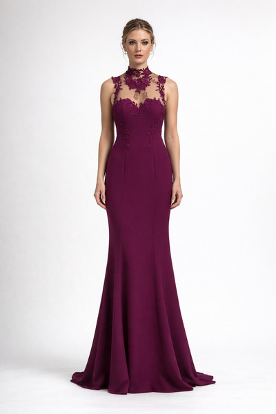 Saygın Kadın Taşlı Balık Abiye