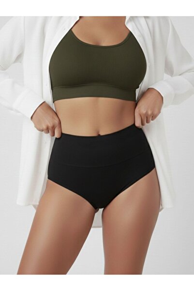 MİSTİRİK Mabet Efektivní slipové kalhotky do pasu černé barvy