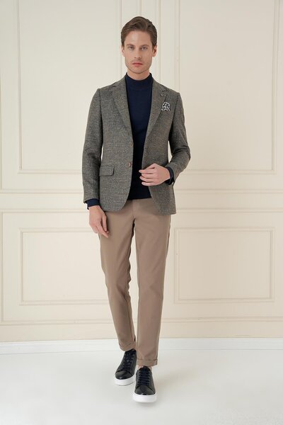 Efor C 693 Slim Fit Bej Spor Ceket