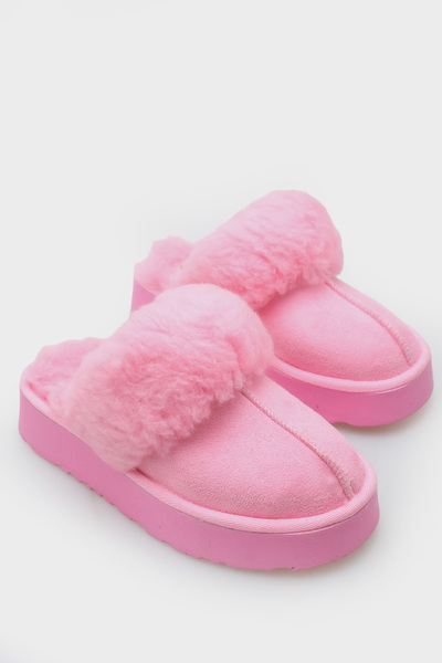 Capone Outfitters Papuci pentru femei Florri Furry cu vârf închis