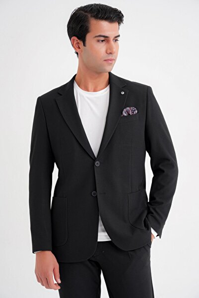 Efor Men's C 698 Jacket Regular Fit Black-1 Casual