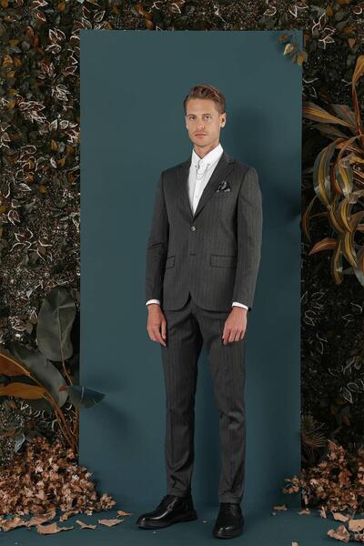 Efor C 652 Slim Fit Füme Spor Ceket