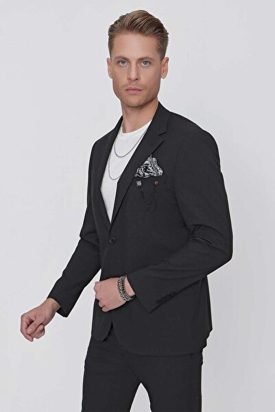 Efor C 623 Slim Fit Siyah Spor Ceket