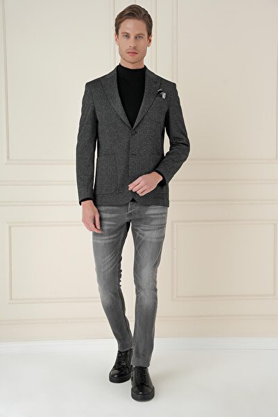 Efor C 684 Slim Fit Siyah Spor Ceket