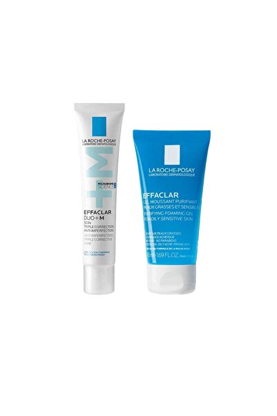 La Roche Posay Effaclar Duo+ M Bakım Kremi 15ml + Effaclar Temizleme Jeli 50ml