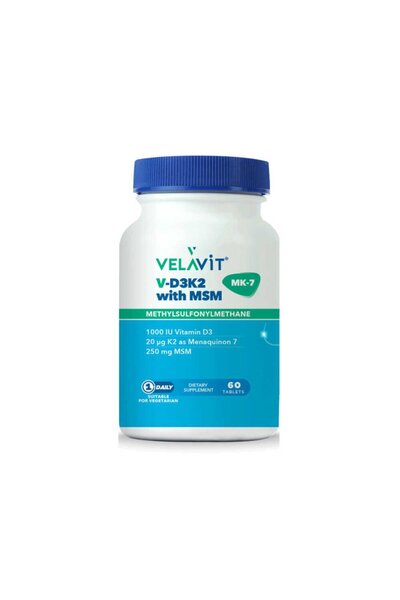 Velavit V-D3K2 With MSM 60 Tablet