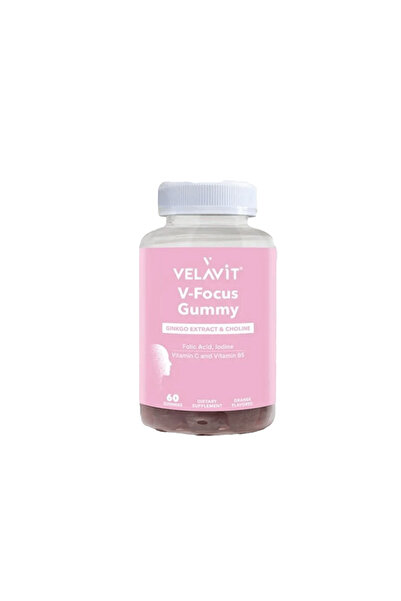 Velavit V-Focus Gummy - Dietary Supplement with Choline, Vitamin B5, Iodine a...