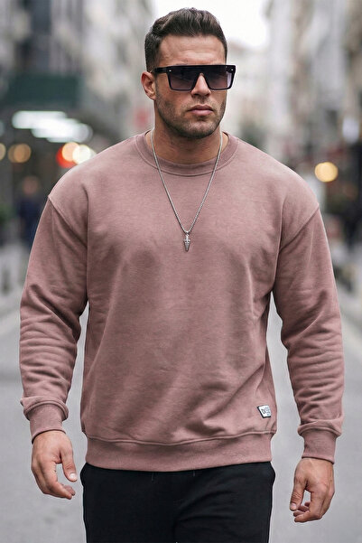 Buratti Regular Fit Crew Neck Bavlna Vnitřní chlupatý měkký šátek Sweat Pánsk...