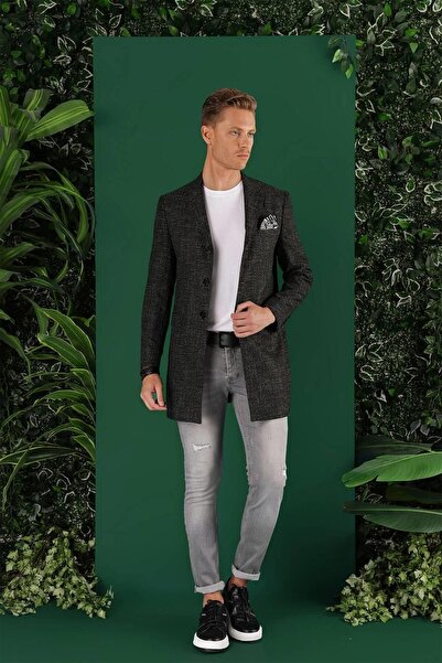 Efor UZUN 01 Slim Fit Siyah Spor Ceket