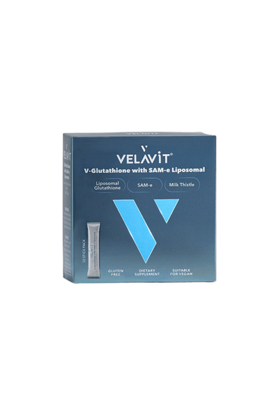 Velavit في-جلوتاثيون مع إس إيه إم-إي ليبوزومال 30 عبوة مكمل غذائي