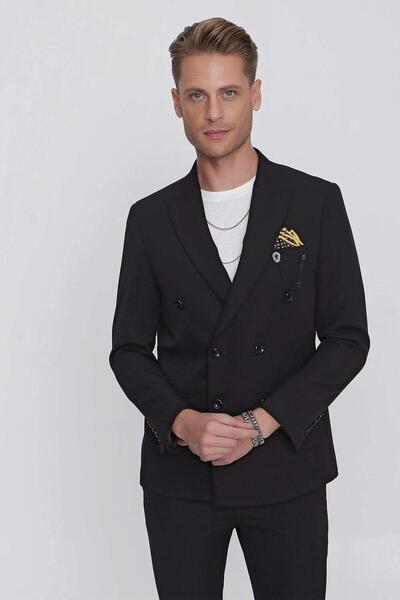 Efor C 625 Slim Fit Siyah Spor Ceket
