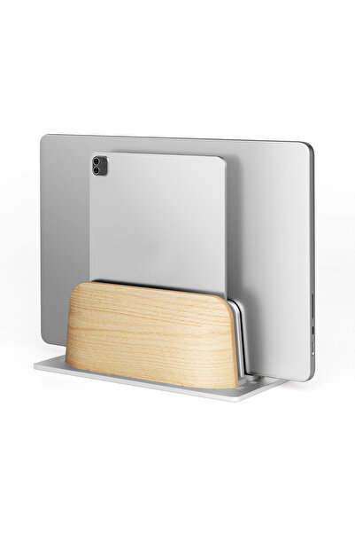 Mcstorey Laptop Stand Wooden Dual Dual Holder Desktop MacBook Tablet Phone Stand