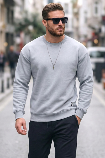Buratti Regular Fit Bisiklet Yaka Pamuklu İçi Tüylü Yumuşak Şardonlu Sweat Er...