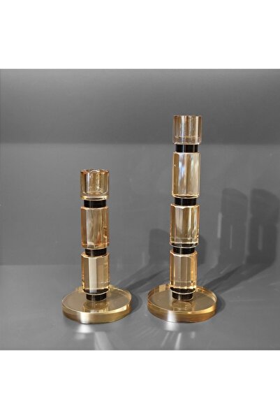 zepce design 2'li Kristal Şamdan