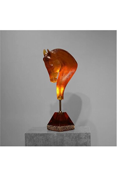 Genel Markalar Reçine Şeffaf Amber At Heykeli Dekoratif Obje biblo