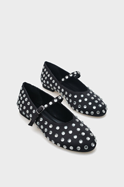 Capone Outfitters Athena Women's Stoned Belt Detailed Ballerinas