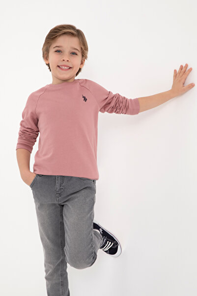 U.S. Polo Assn. Erkek Çocuk Orkide Basic Bisiklet Yaka Sweatshirt 50313832-VR221
