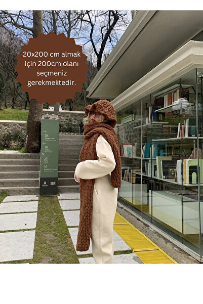 Genel Markalar Peluş Örgü Atkı Şal mbcr