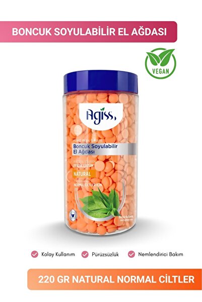 AGISS Normal Ciltler Için Natural Soyulabilir Boncuk Inci Sir El Ağdası 220 g...