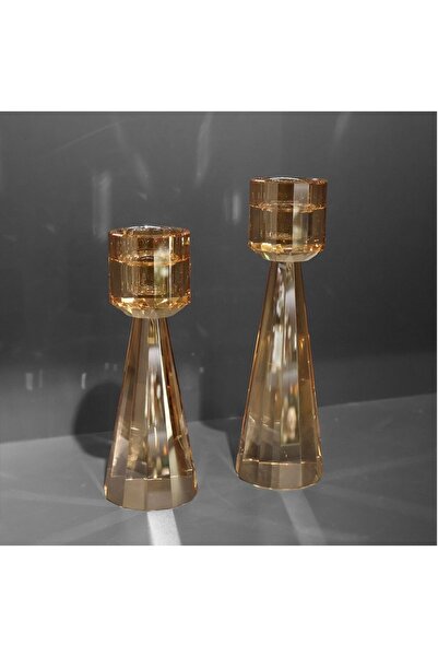 zepce design 2'li Kristal Şamdan