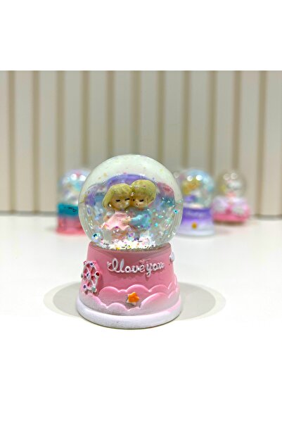Taşmeran Sevgili Çift Işıklı Mini Boy Kar Küresi Tky0379