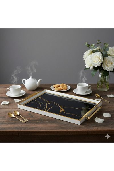 homeliva صينية تقديم وتقديم القهوة والشاي والوجبات الإفطارية بتصميم عصري وواس...