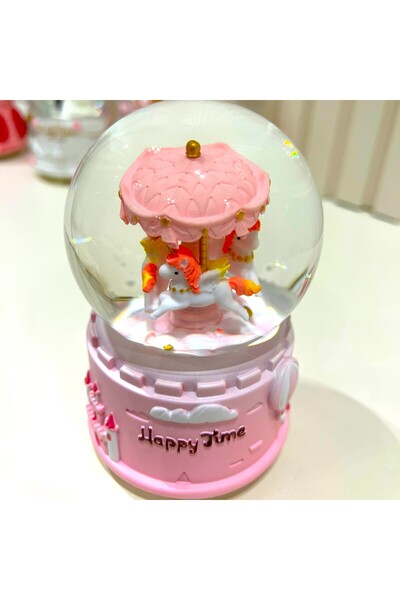 Taşmeran Atlı Karınca Işıklı Müzikli Orta Boy Kar Küresi Tky0400