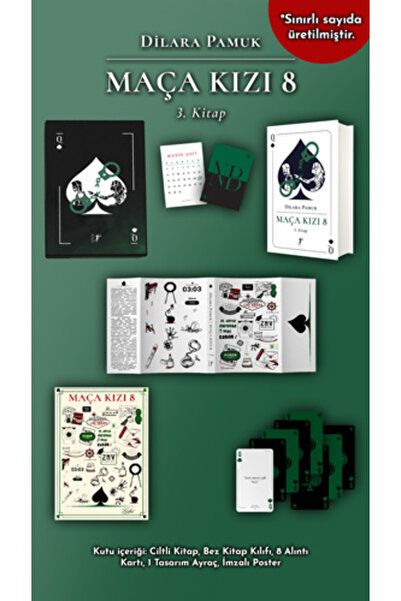 Artemis Yayınları Maça Kızı 8 - 3. Kitap (Ciltli - Kutulu Set) + Yapışkanlı N...