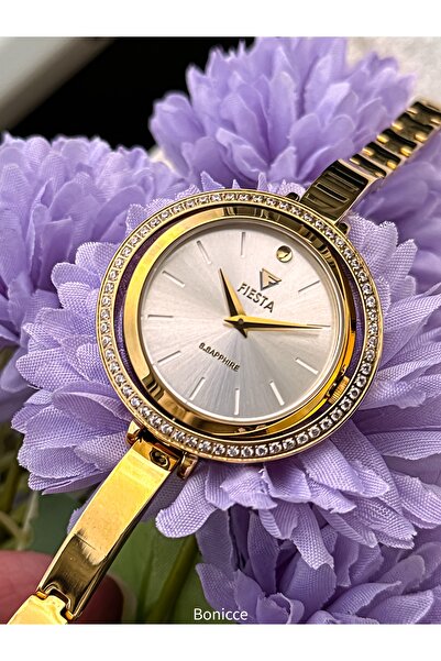 Fiesta العلامة التجارية الصلب الحبل أنيقة عادي نموذج الذهب الأصفر اللون الخطو...