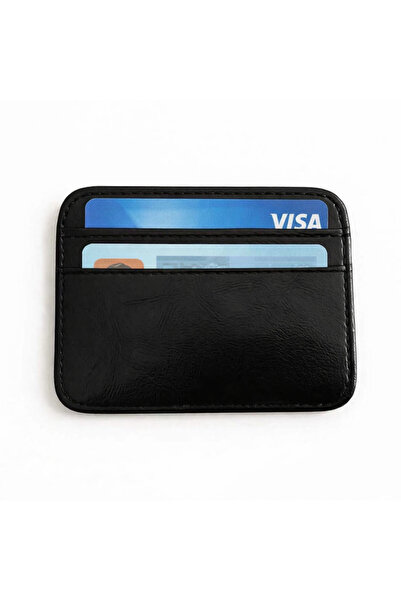 Bellenza Siyah Minimal Deri Kartlık Şık İnce ve Kullanışlı