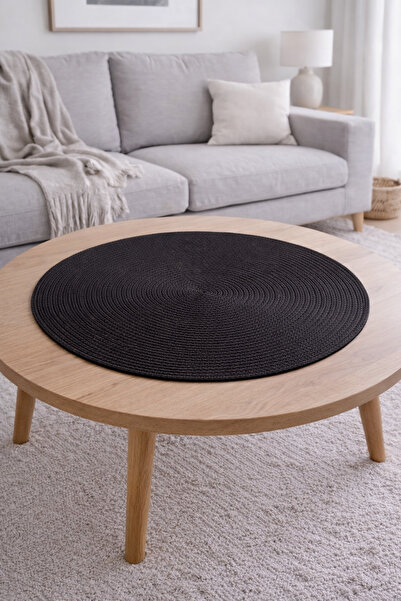 Naspar Black Runner Multi-Purpose Cover / Living Room Table Cover / Kitchen C...