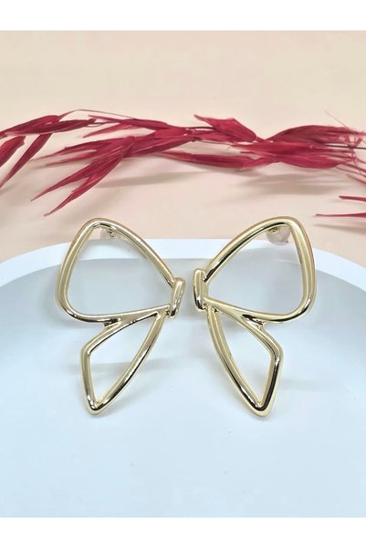 Veyla Style Butterfly Model Stylish Gold Earrings