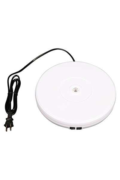 Vision Ürün Çekimi İçin 360 Derece Elektrikli Döner Tabla Turntable beyaz