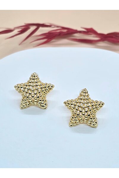 Veyla Style Star Model Gold Color Earrings