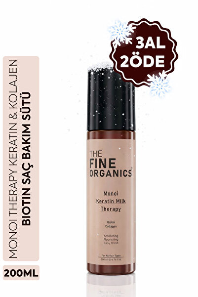 THE FINE ORGANICS Monoi Therapy Keratin & Kolajen & Biotin Saç Bakım Sütü 200ml