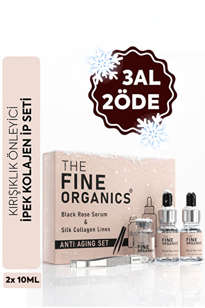 THE FINE ORGANICS Kırışıklık Önleyici Ipek Kolajen Ip Seti