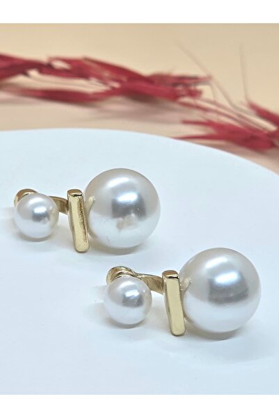 Veyla Style Gold Color Pearl Detailed Earrings