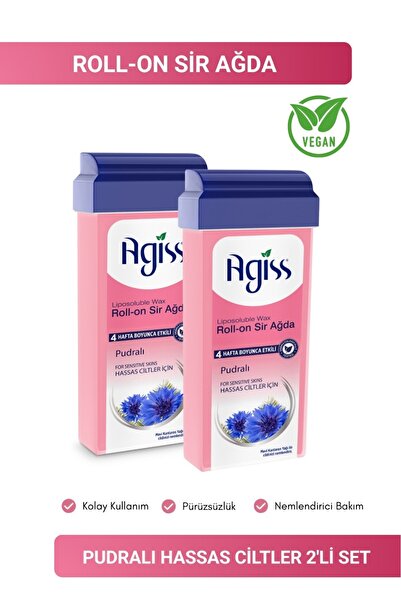 AGISS Hassas Ciltler Için Pudralı Sir Ağda 2 Adet