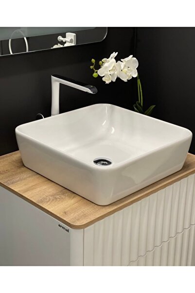 Turkuaz Cerastyle One 46 x 46 Cm Tezgah Üstü Çanak Lavabo