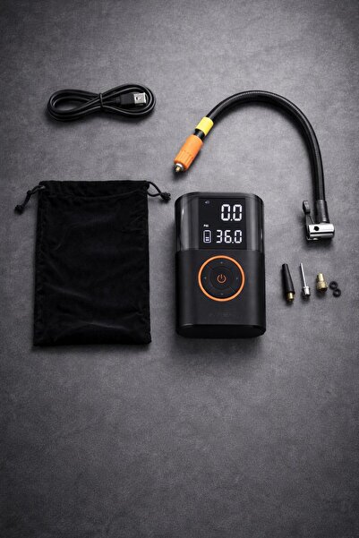 TeknoluxTeknoloji Hava Pompası Taşınabilir Şarjlı Kompresör Powerbank LED Işı...