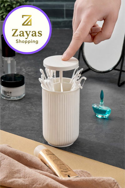Zayas Shopping ZS-0060- عصا تنظيف الأذن مع نظام ضغط وتحرير - منظم خيط الأسنان