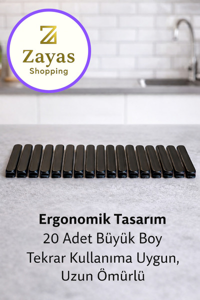 Zayas Shopping ZS-0057-20 قطع - أداة إغلاق وتغليف أكياس البلاستيك متوسطة الحج...