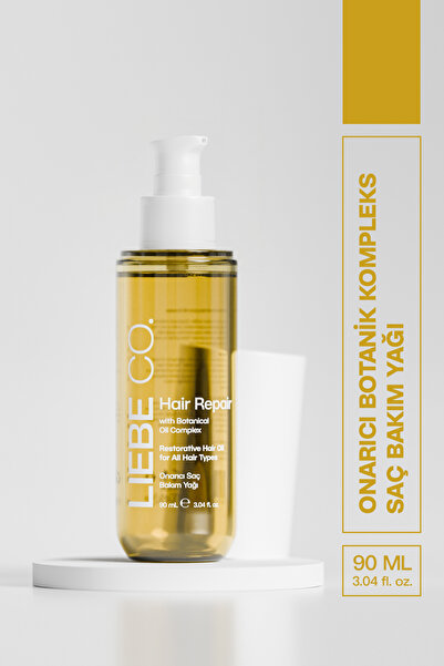 LIEBE CO Onarıcı Saç Bakım Yağı - Dökülme Karşıtı, Argan & Biberiye Yağlı Bot...