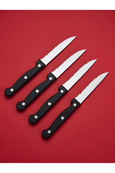 IKEA SNITTA biftek bıçağı seti, siyah, 22 cm, 4 adet