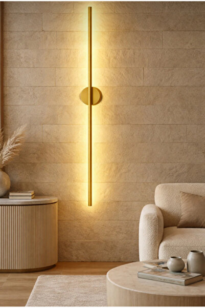 HF DESIGNER Modern Led Aplik Eskitme Gold 66cm PİLLİ Günışığı Led 1 ADET